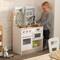 KidKraft Let's Cook Wooden Play Kitchen with Lights & Sounds & Pull-Down Faucet